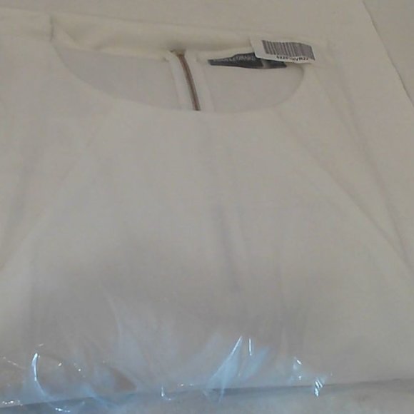 Nina Leonard Balloon Sleeve Dress White 2X Brand NEW - Picture 4 of 4